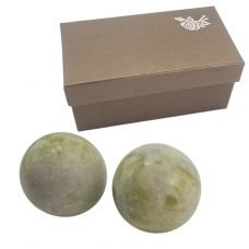 Шары Массажные 2 шт Нефритовые Для Тела D-4.2 см (Футляр) картинка Шары Массажные 2 шт Нефритовые Для Тела D-4.2 см (Футляр) фото