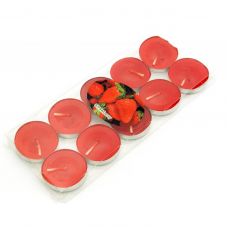 Свечи Набор Круглые 10 шт (Красная Свеча) Чайные