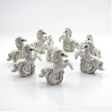 Конь Фарфоровый Набор 8 шт (7 × 7.5 × 3 см) Символ Года Лошадь