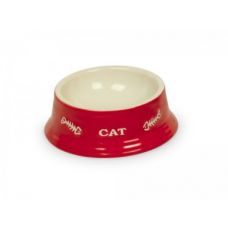 Миска для кошек керамическая Красная 140 мл Нобби