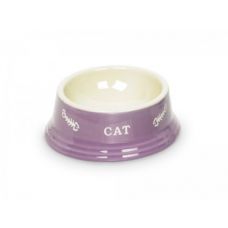 Миска для кошек керамическая лилово-бежевая Нобби 140 мл
