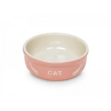 Миска для кошек керамическая Розово-Бежевая Нобби 240 мл