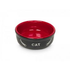 Миска для кошек керамическая Чёрно-Красная Нобби 240 мл