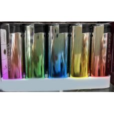 Зажигалка Газовая 50 шт Набор Радуга Металл (Фонарик)