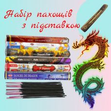 Набор Благовония Год Дракона Аромапалочки для дома (7 предметов) и Подставка фото
