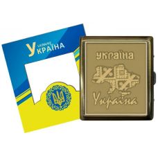 Портсигар на 20 сигарет Украина Карта фото
