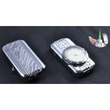 Зажигалка карманная с часами Сердечко Турбо пламя Silver картинка Зажигалка карманная с часами Сердечко Турбо пламя Silver фото