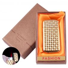 Зажигалка в подарочной коробке FASHION Турбо пламя Gold фото