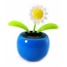 Подсолнух Танцует Статуэтка на Солнечной батарее 12х10х6 см Blue