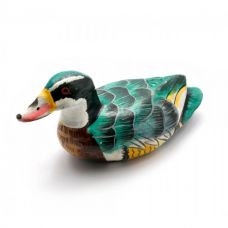 Утка Расписная, Деревянная Статуэтка 9х4,5х5,5 см