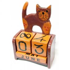 Настольный Календарь Кото Мульт, 14.5х10х5.5 см Деревянный
