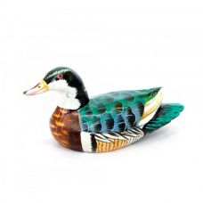 Утка Расписная, Деревянная Статуэтка 11,5х5х6 см