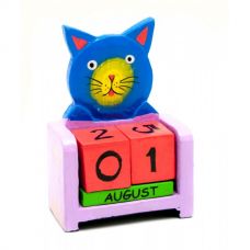 Настольный Календарь Усатый Кот, 10х7,5х4 см Деревянный