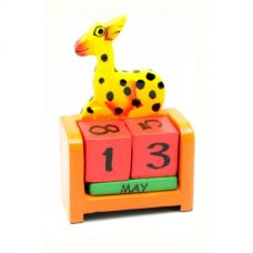 Настольный Календарь Жирафик, 10х7,5х4 см Деревянный