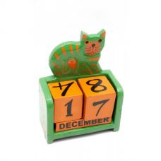 Настольный Календарь Cats Blue, 14х10х5 см Деревянный