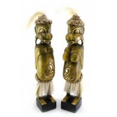 Папуасы Пара, Статуэтка резная дерево (34х6х5 см) Золотой