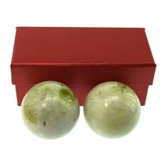 Шары Массажные 2шт Нефритовые Для Тела D-5 см (Футляр) Greens картинка Шары Массажные 2шт Нефритовые Для Тела D-5 см (Футляр) Greens фото