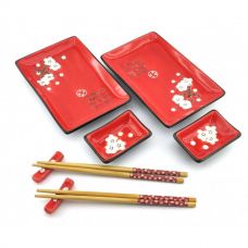 Набор для Суши 28х28x3.5 см Red Sakura Papper Сервиз (Посуда) 2 Персоны