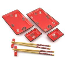 Набор для Суши 28х28x3.5 см Red Ieroglif Сервиз (Посуда) 2 Персоны