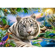 Пазлы Белый Тигр 180 элементов фото