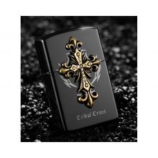 Зажигалка Бензиновая Zorro Cross Premium (Упаковка) фото