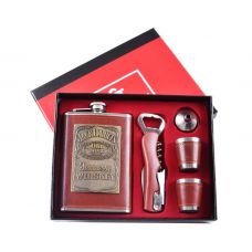 Набор 5в1 Подарочный Фляга, Рюмки, Лейка, Нож Jack Daniels