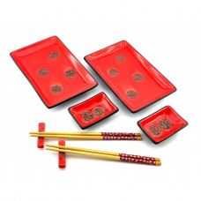 Набор для Суши 28х28x3.5 см Wave Red Сервиз (Посуда) 2 Персоны