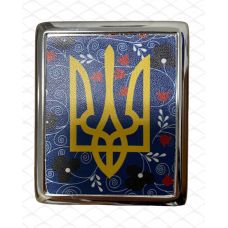 Портсигар на 20 сигарет, Герб Украины Colours фото