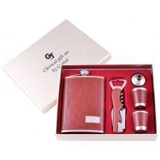 Набор 5в1: Фляга, Стопки, Лейка, Нож-Открывашка, Подарочный Бокс Aura