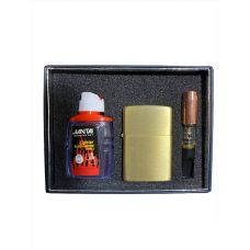 Зажигалка, Мундштук, Бензин Набор 3в1 Matt Gold