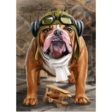 Пазл Собака в Шлеме 1000 Элементов, Мозаика фото