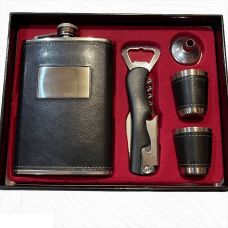 Набор 5в1: Фляга, Стопки, Лейка, Нож-Открывашка, Подарочный Бокс Aftome