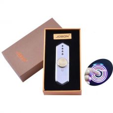Электрическая USB Зажигалка, Спиннер Jobon, Silver
