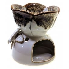 Аромалампа керамическая "Цветок" 11х11х12 см, Белая, Home Place