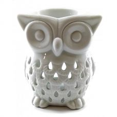 Аромалампа керамичеcкая "Сова" 10х9х6,5 см, Белая, Home Place