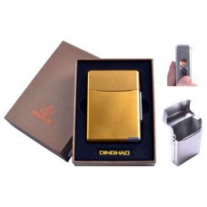 Портсигар на 20 сигарет и Зажигалка USB, Mystic Gold (Под сигаретную пачку)