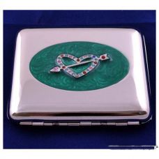 Портсигар на 20 сигарет, Heart Green