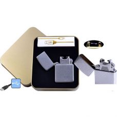 Электроимпульсная зажигалка в металлической упаковке JIN LUN (USB) Type C