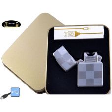 Электроимпульсная зажигалка в металлической упаковке JIN LUN (USB) Type A