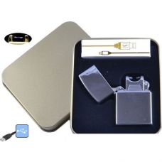 Электроимпульсная зажигалка в металлической упаковке JIN LUN (USB) Froms