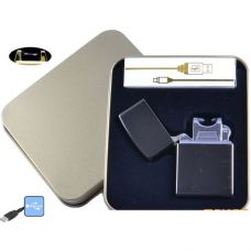 Электроимпульсная зажигалка в металлической упаковке JIN LUN (USB) Kids