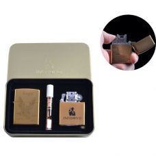 Электроимпульсная (USB) + бензиновая зажигалки в подарочной коробке + мундштук "Eagle" Набор