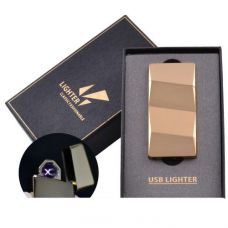 Электроимпульсная зажигалка в подарочной упаковке Lighter (Двойная молния, USB) Mage