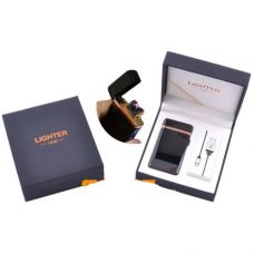 Электроимпульсная (USB) зажигалка с двумя перекрещенными молниями Lighter High