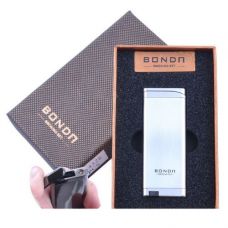 Зажигалка в подарочной коробке Bondn  (Турбо пламя)  Silver