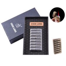 Зажигалка в подарочной упаковке Long (Турбо пламя)  Silver