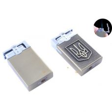 Зажигалка карманная турбо "Classic" (Острое пламя) Silver