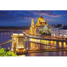 Пазлы "Панорама Будапешта в сумеркахг", 2000 элементов