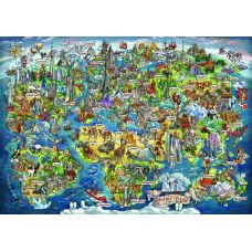 Пазлы Чудная Карта Мира 3000 Элементов фото