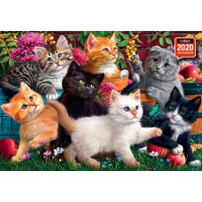 Пазлы "Котята в игре", 260 Элементов
